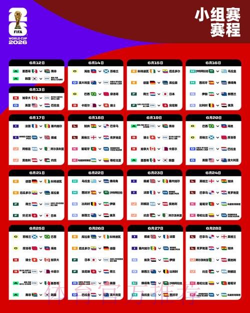 2026世界杯赛程几点开始 2026世界杯赛程几点开始